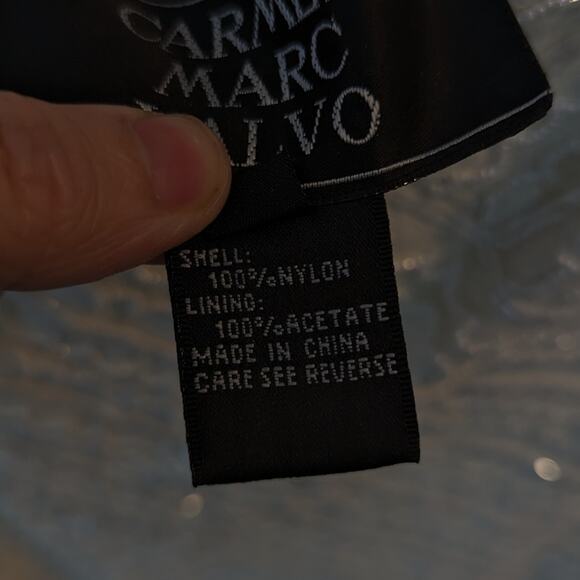 Carmen Marc Valvo Ivory Beaded Cocktail Mini Dress - Picture 9 of 9